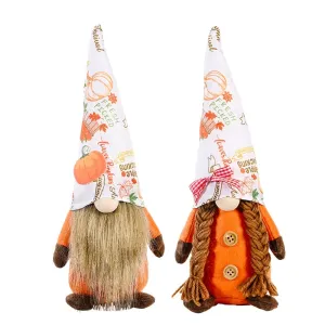 Harvest Season Pumpkin Hat Gnome Plush Faceless Doll Party Decor Ornament  Merry Christmas Dwarf Doll Gift For Kids