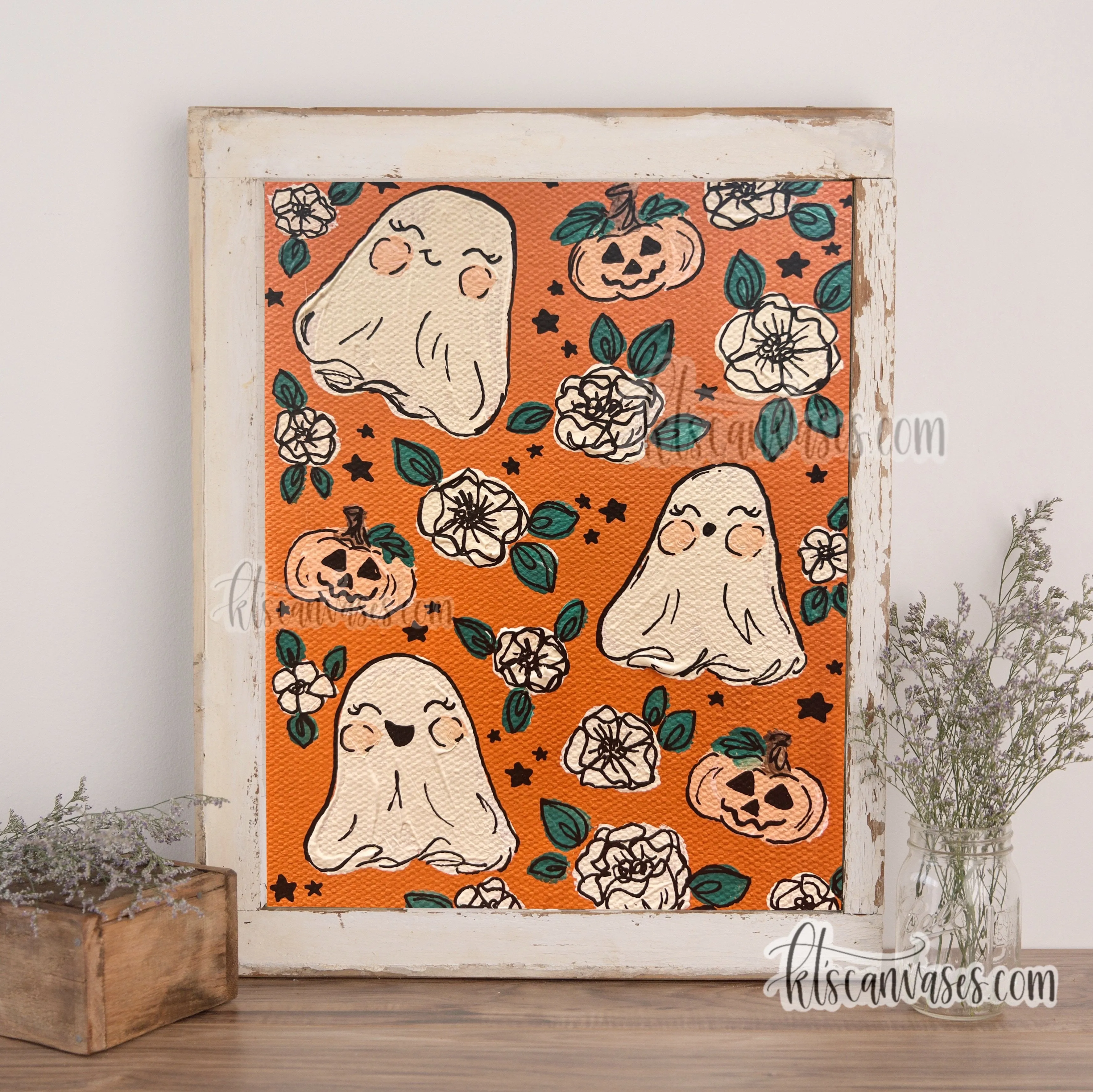 Haunted Pumpkins Art Print