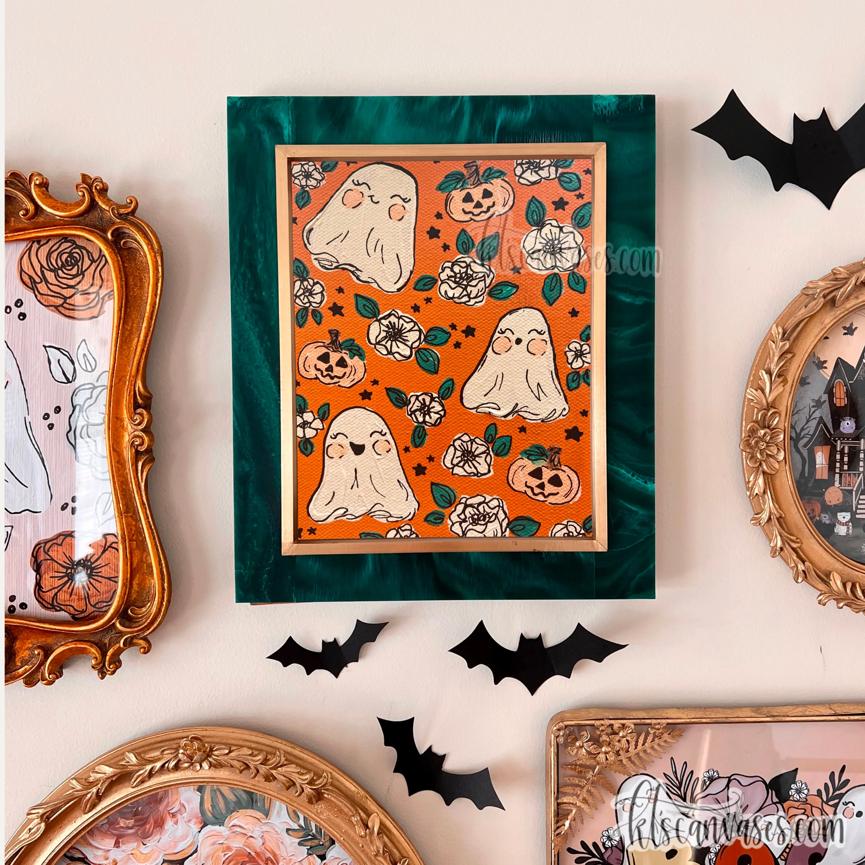 Haunted Pumpkins Art Print