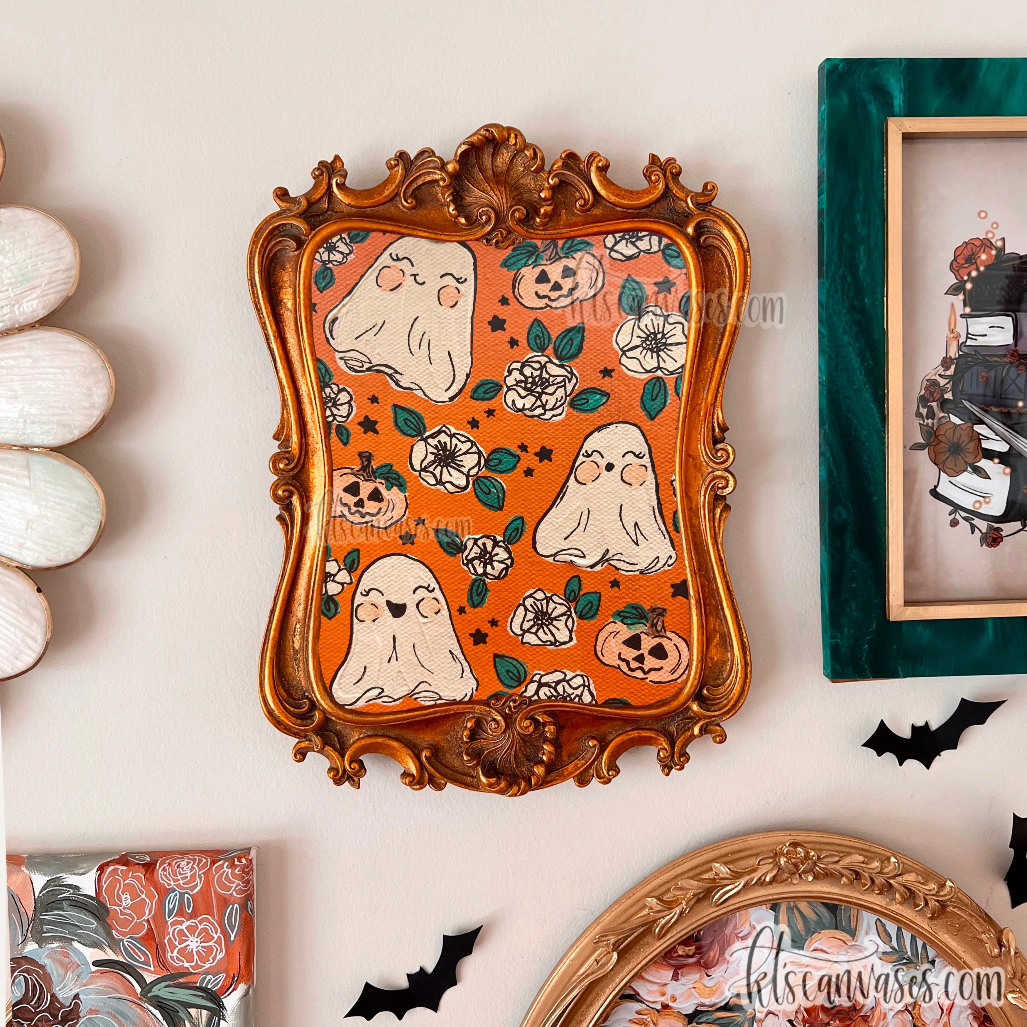 Haunted Pumpkins Art Print