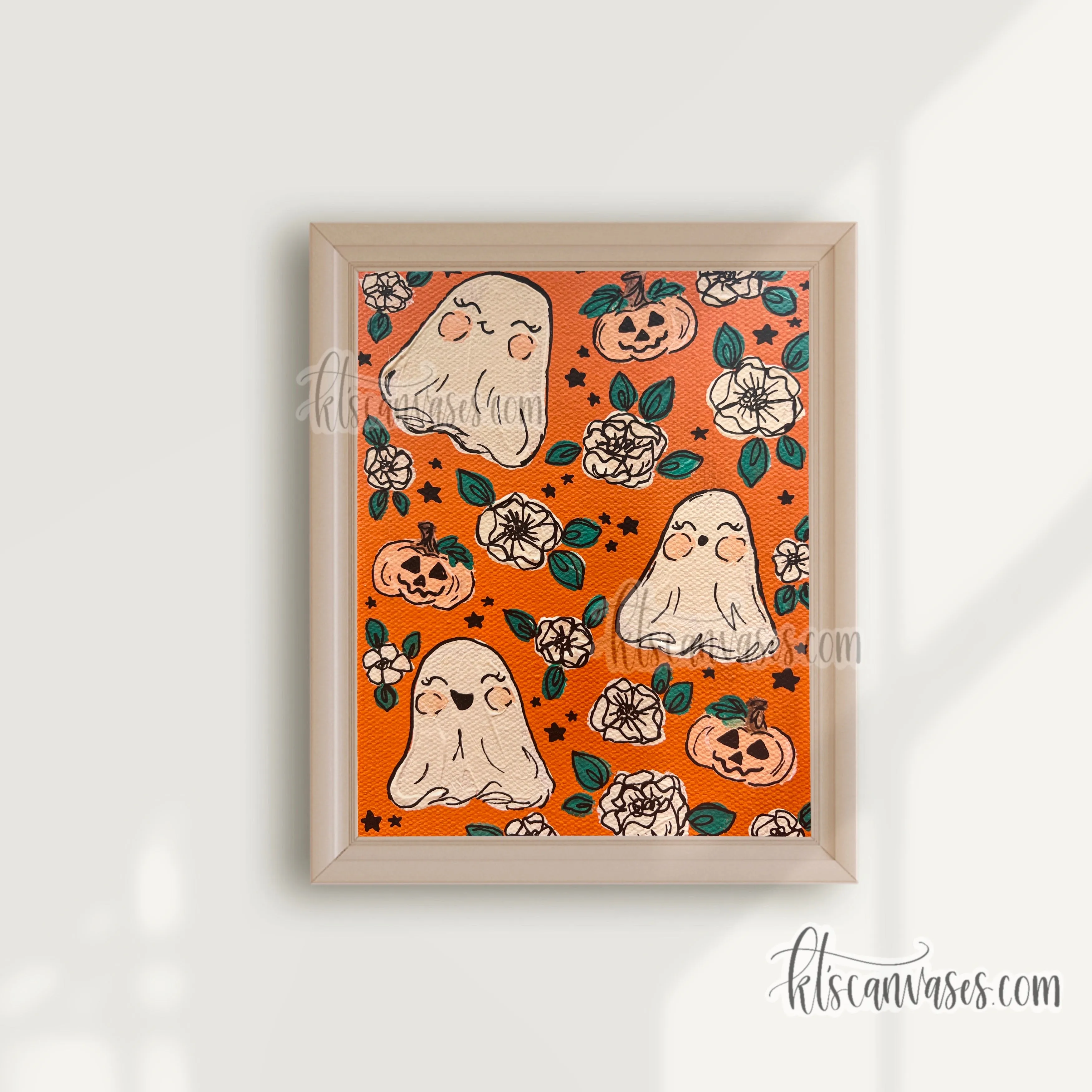 Haunted Pumpkins Art Print