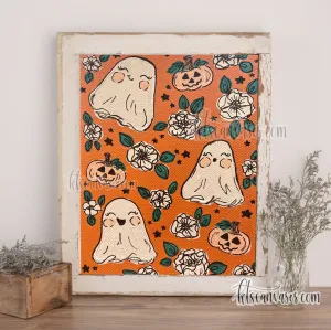 Haunted Pumpkins Art Print