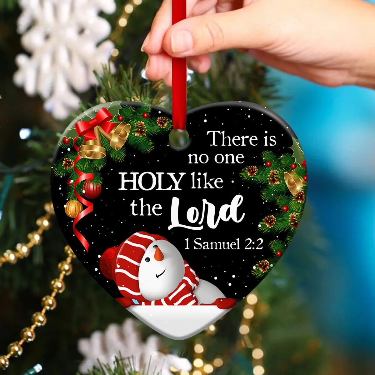 Holy Like The Lord - Unique Christmas Ceramic Heart Ornament - Christmas Decor - Funny Ornament