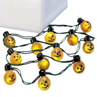 HV, STING OF 12 PUMPKIN LIGHTS, 56.2700, Halloween Village