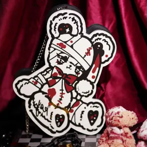 Injured Bleeding Little Bear Chain Bag Y2K