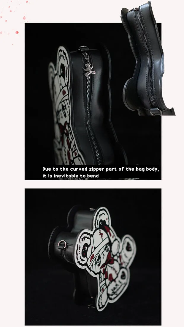 Injured Bleeding Little Bear Chain Bag Y2K