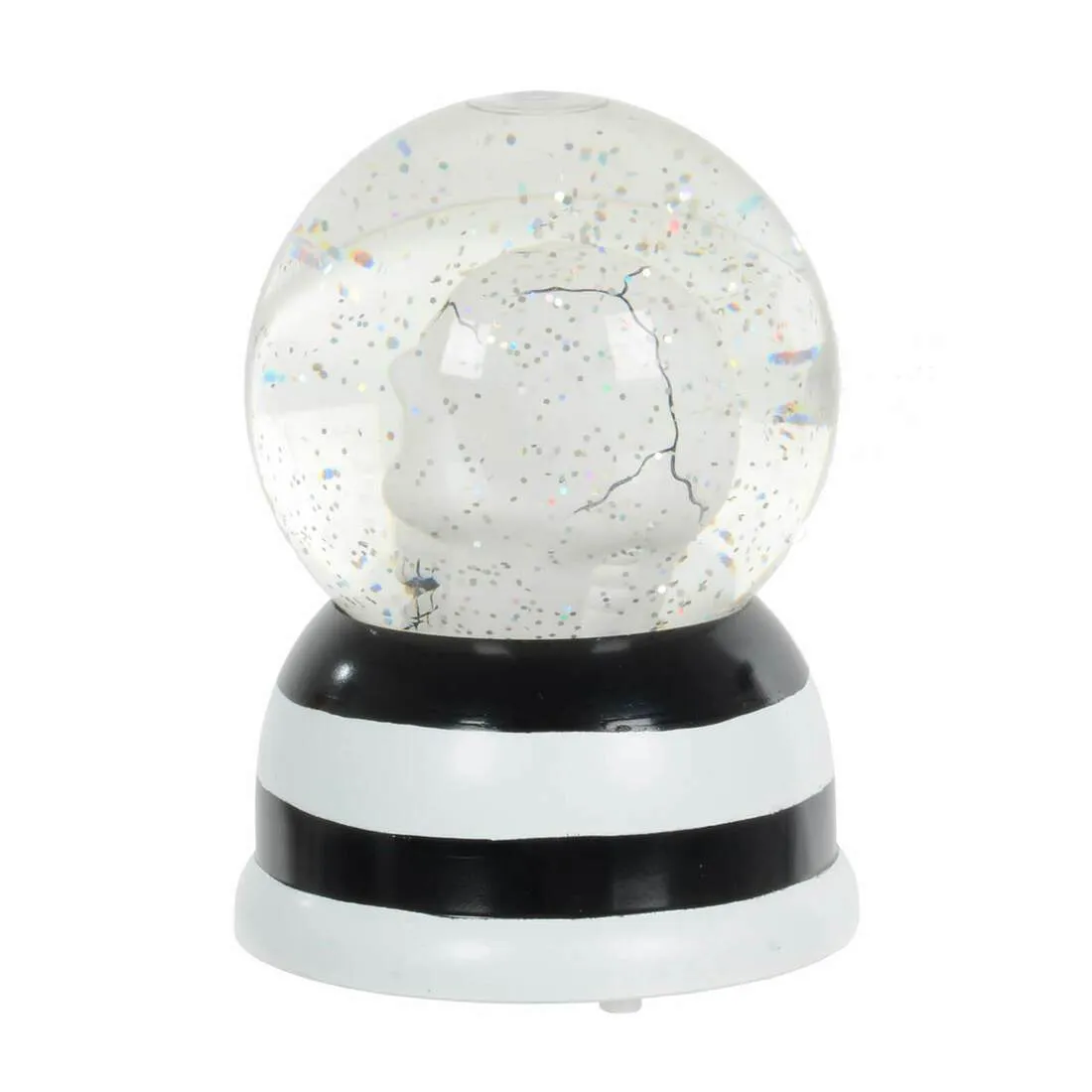 Light Up Glitter Water Halloween Decoration - Skull Globe