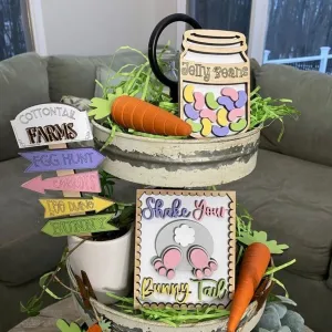 modern Easter Savings Clearance! PRETXORVE Easter Tiered Tray Decorations Set, Spring Tiered Tray Decorations Set, Wooden Easter Tiered Tray Decor, Sign Tiered Tray, Easter Home Decoration Ornament Easter Tray Decor C Easter