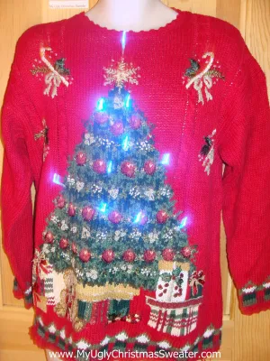Need to Buy Christmas Sweaters? Horrible 80s Light Up Sweater Tree