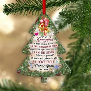 Nurse To My Daughter Tree Shaped Ornament - Christmas Ornament - Ciaocustom