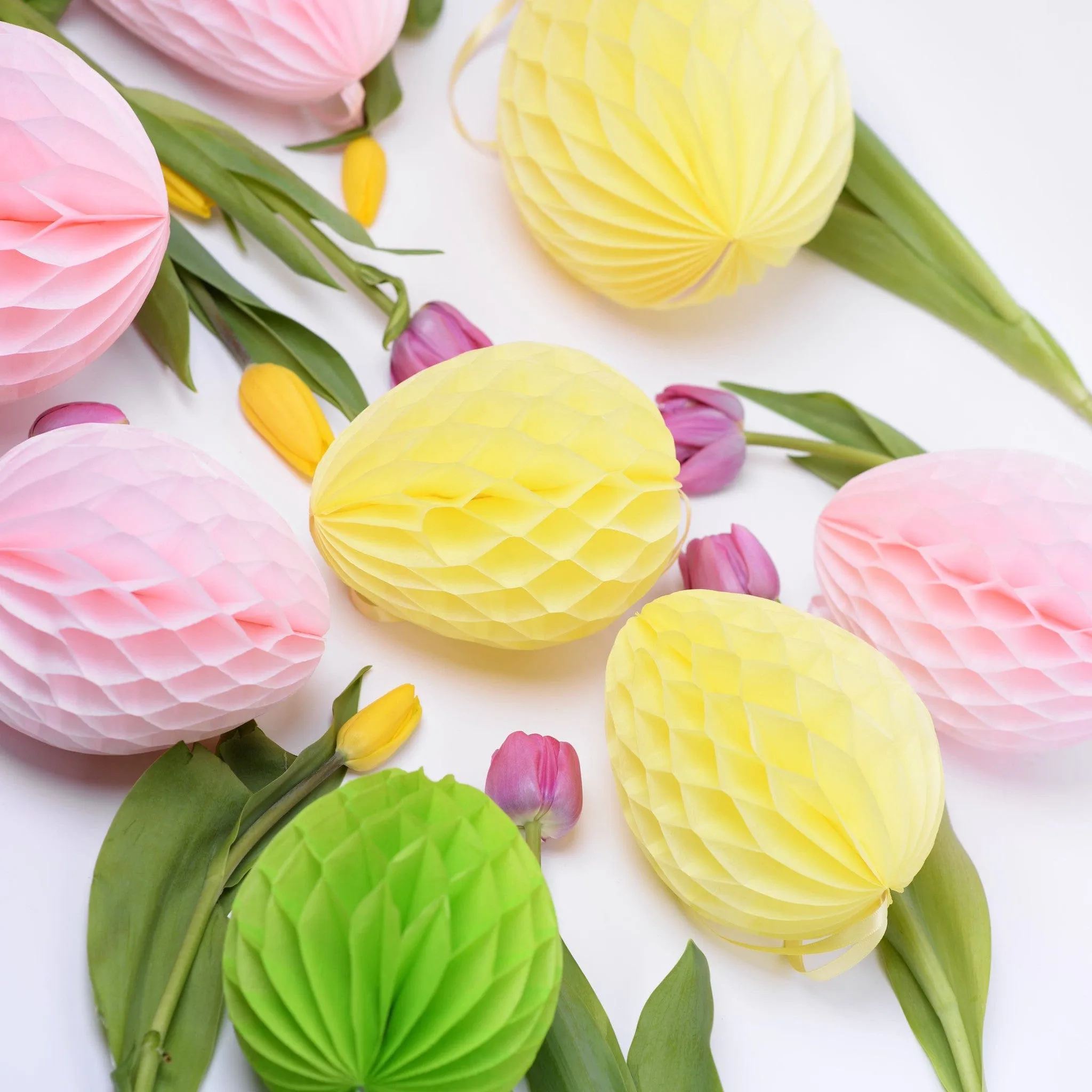 Paper honeycomb Easter egg decoration - custom color