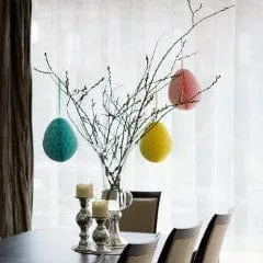 Paper honeycomb Easter egg decoration - custom color