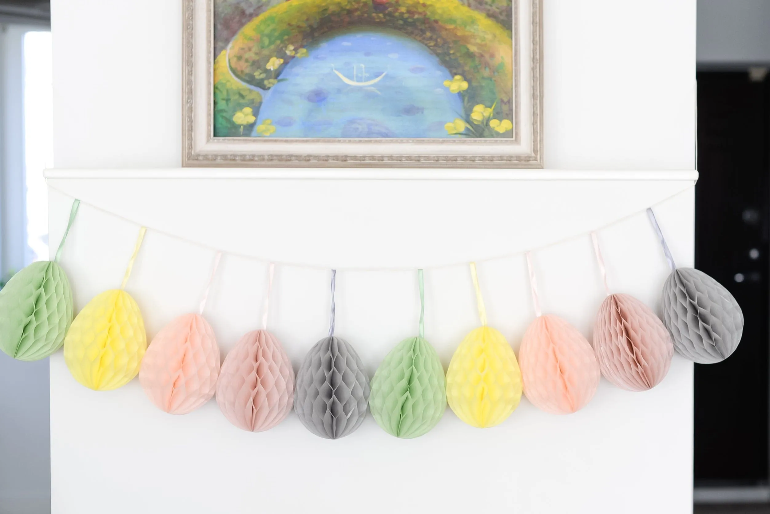Paper honeycomb Easter egg decoration - custom color
