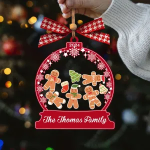 Personalized Gingerman Christmas Ornaments for Family Members, Family Christmas Ornaments CF199