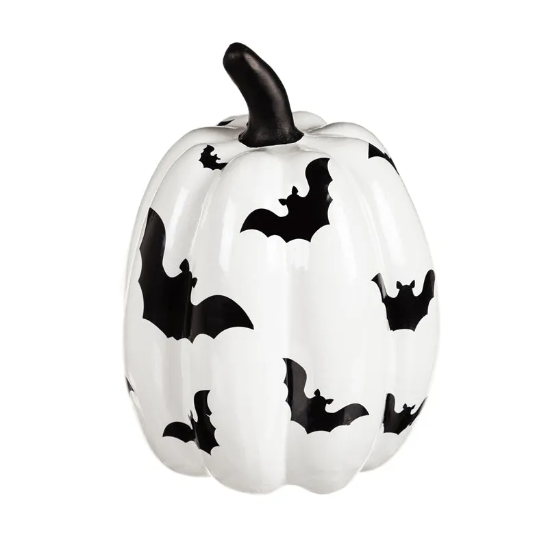 Printed Ceramic Pumpkins, Halloween Night - 3 Sizes