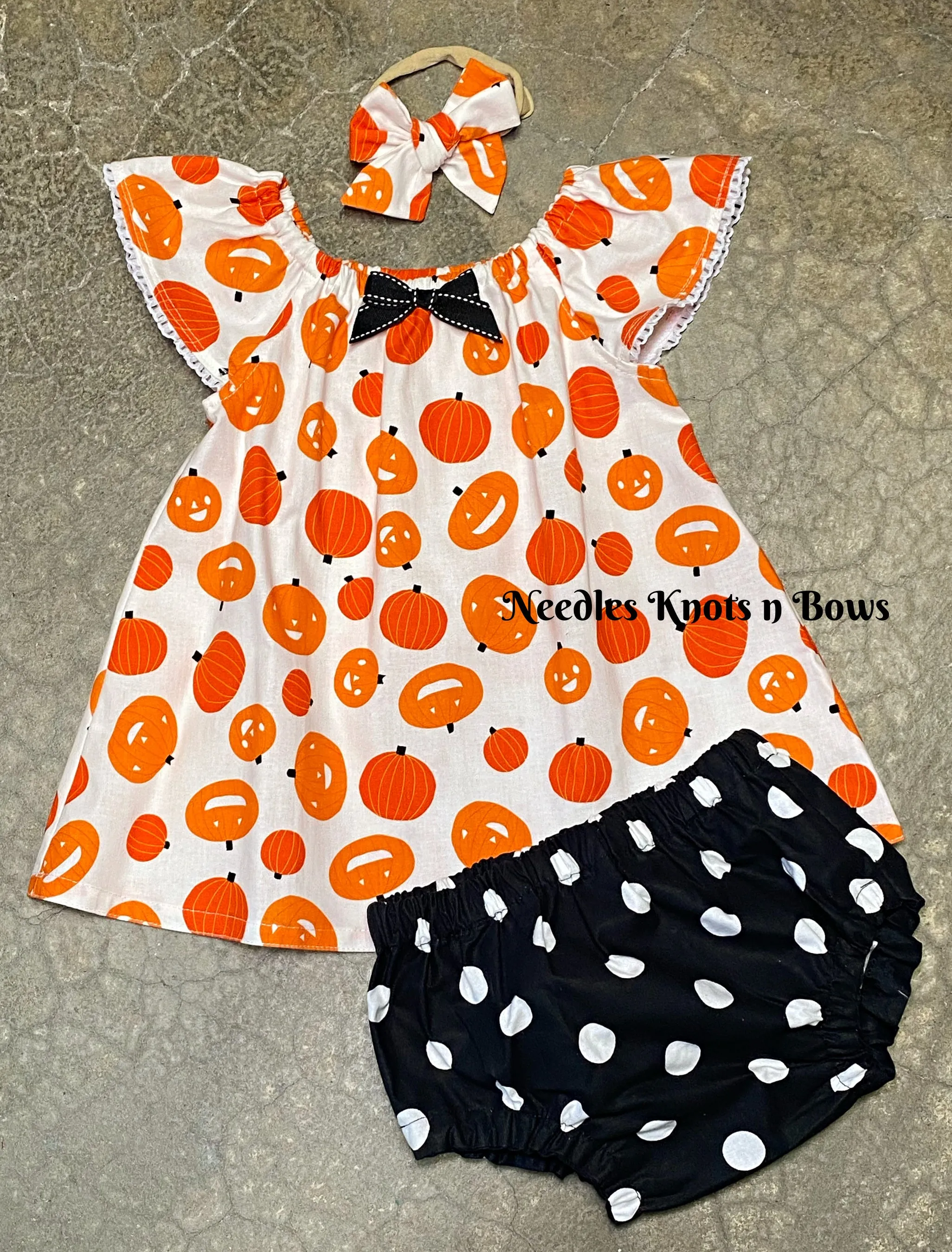 Pumpkin Halloween Dress, Baby Girl & Toddler Dress