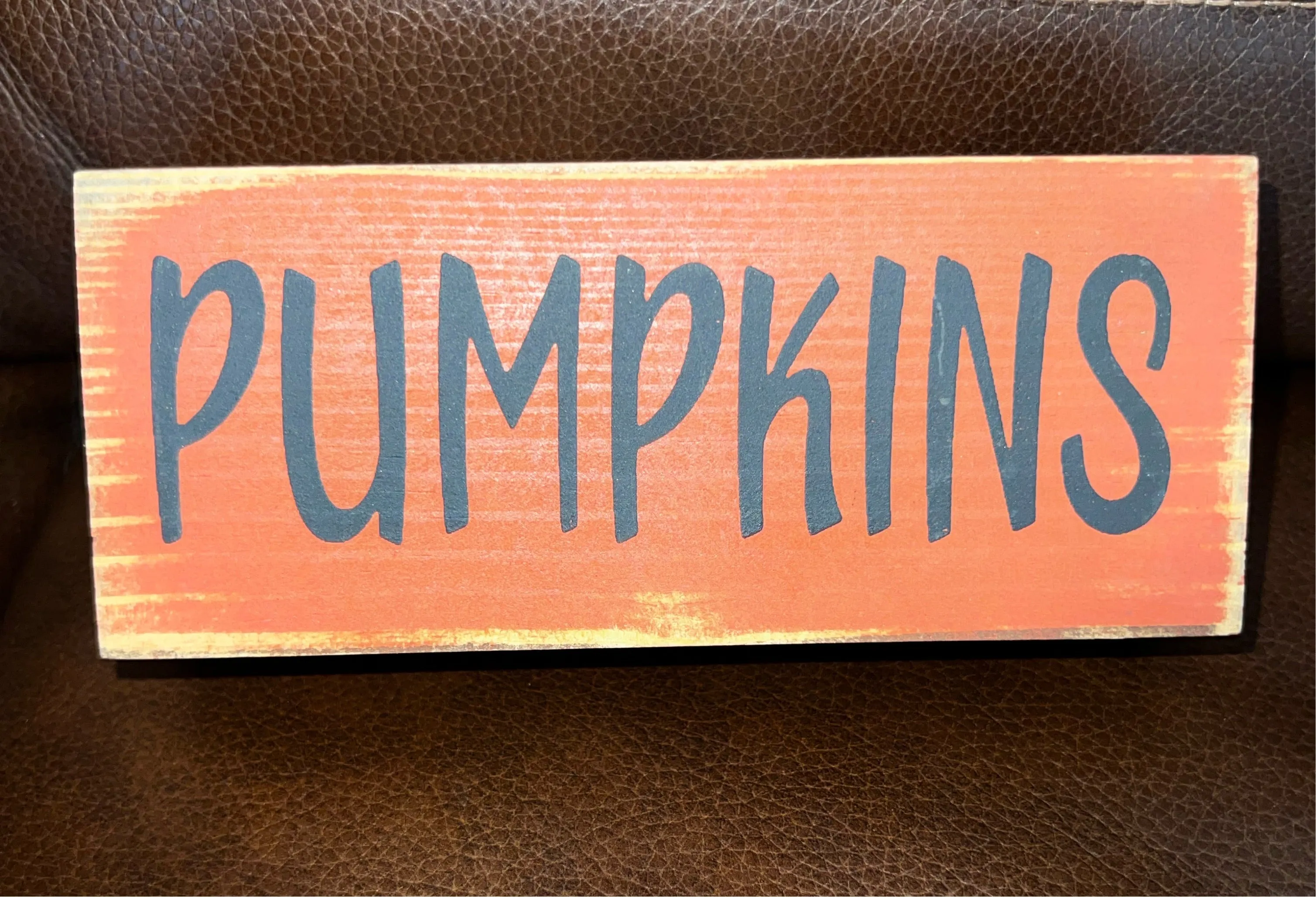 Pumpkins Mini Block sign