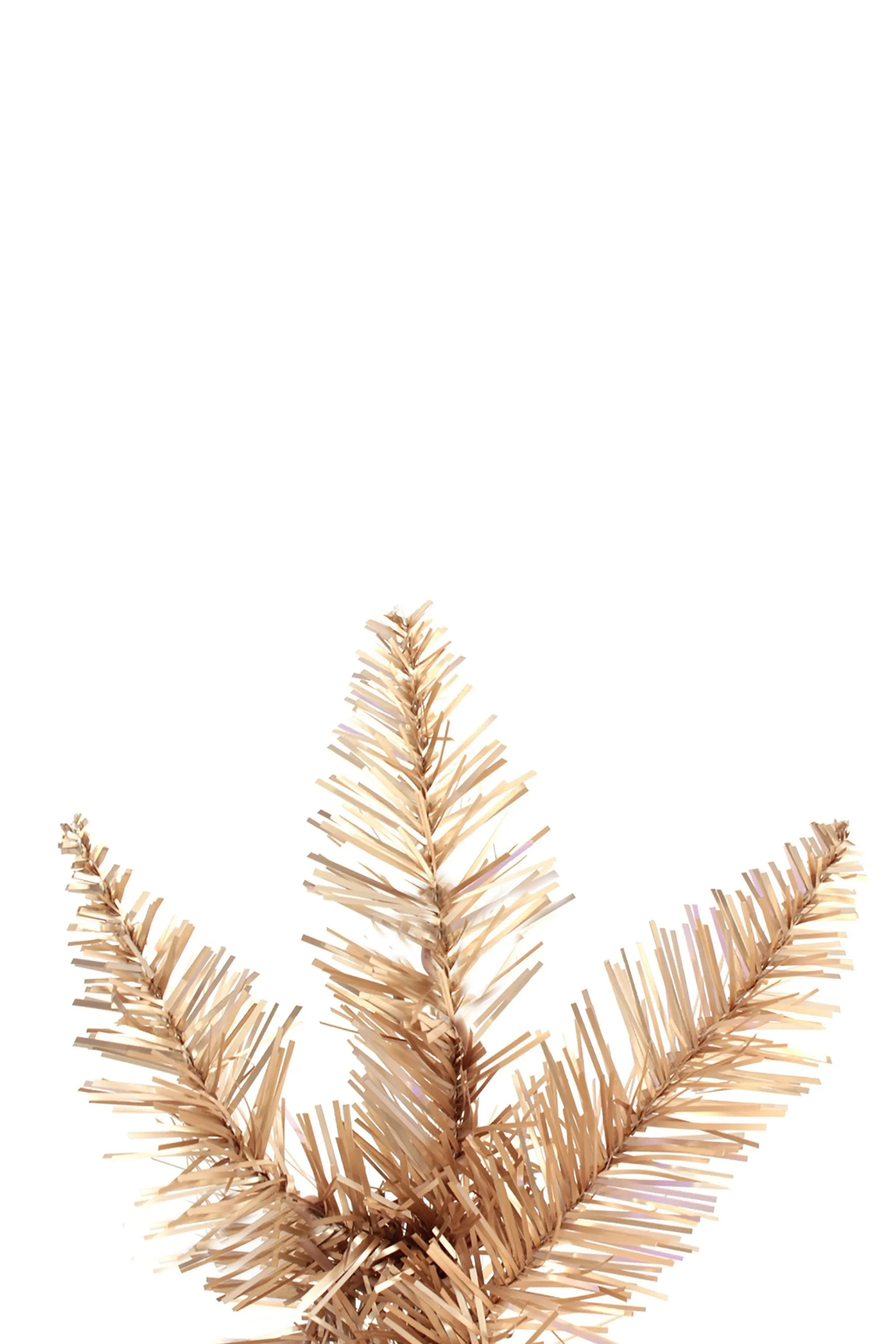 Rose Gold Slim Christmas Tree with Metal Stand