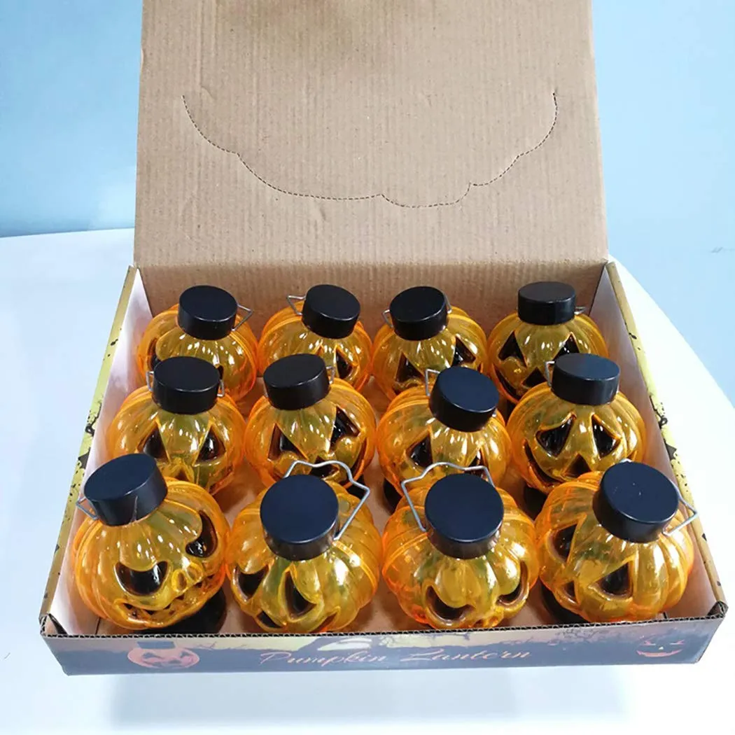 RSAAUD® 2 Pcs Halloween Pumpkin LED Candle Light| LED Lamp Candle for Halloween Decoration| LED Pumpkin Lantern|Halloween Lantern Portable LED Pumpkin Lantern Party Light (Pumpkin Lantern)