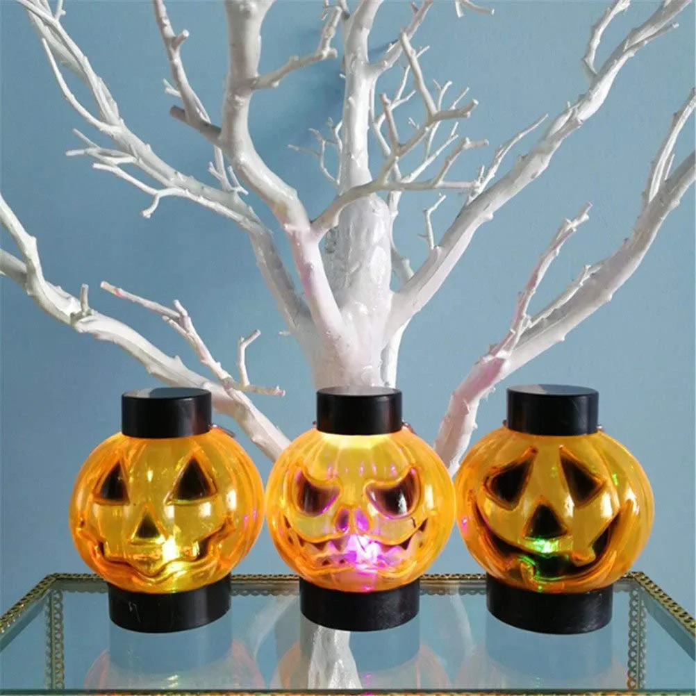 RSAAUD® 2 Pcs Halloween Pumpkin LED Candle Light| LED Lamp Candle for Halloween Decoration| LED Pumpkin Lantern|Halloween Lantern Portable LED Pumpkin Lantern Party Light (Pumpkin Lantern)