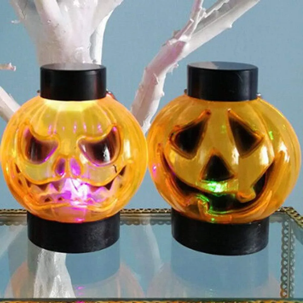 RSAAUD® 2 Pcs Halloween Pumpkin LED Candle Light| LED Lamp Candle for Halloween Decoration| LED Pumpkin Lantern|Halloween Lantern Portable LED Pumpkin Lantern Party Light (Pumpkin Lantern)