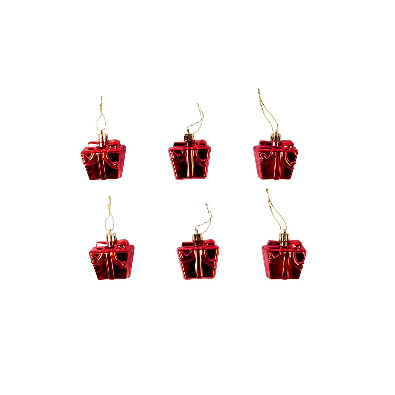 Set of 6 Christmas Hanging Ornaments