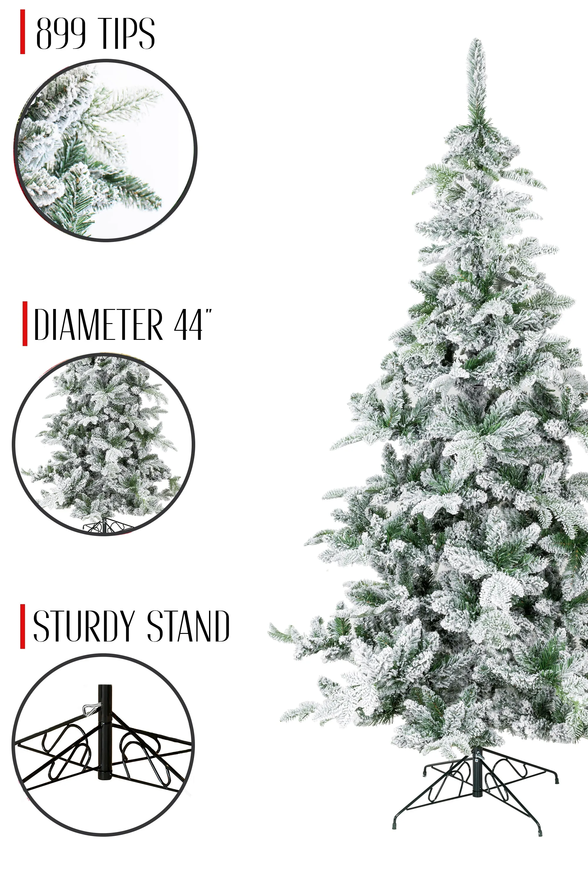 Snow Flocked Alpine Fir Christmas Tree