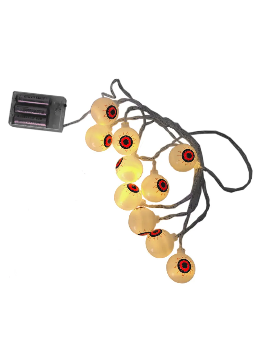 String Of Red Eye Ball Lights Halloween Decoration