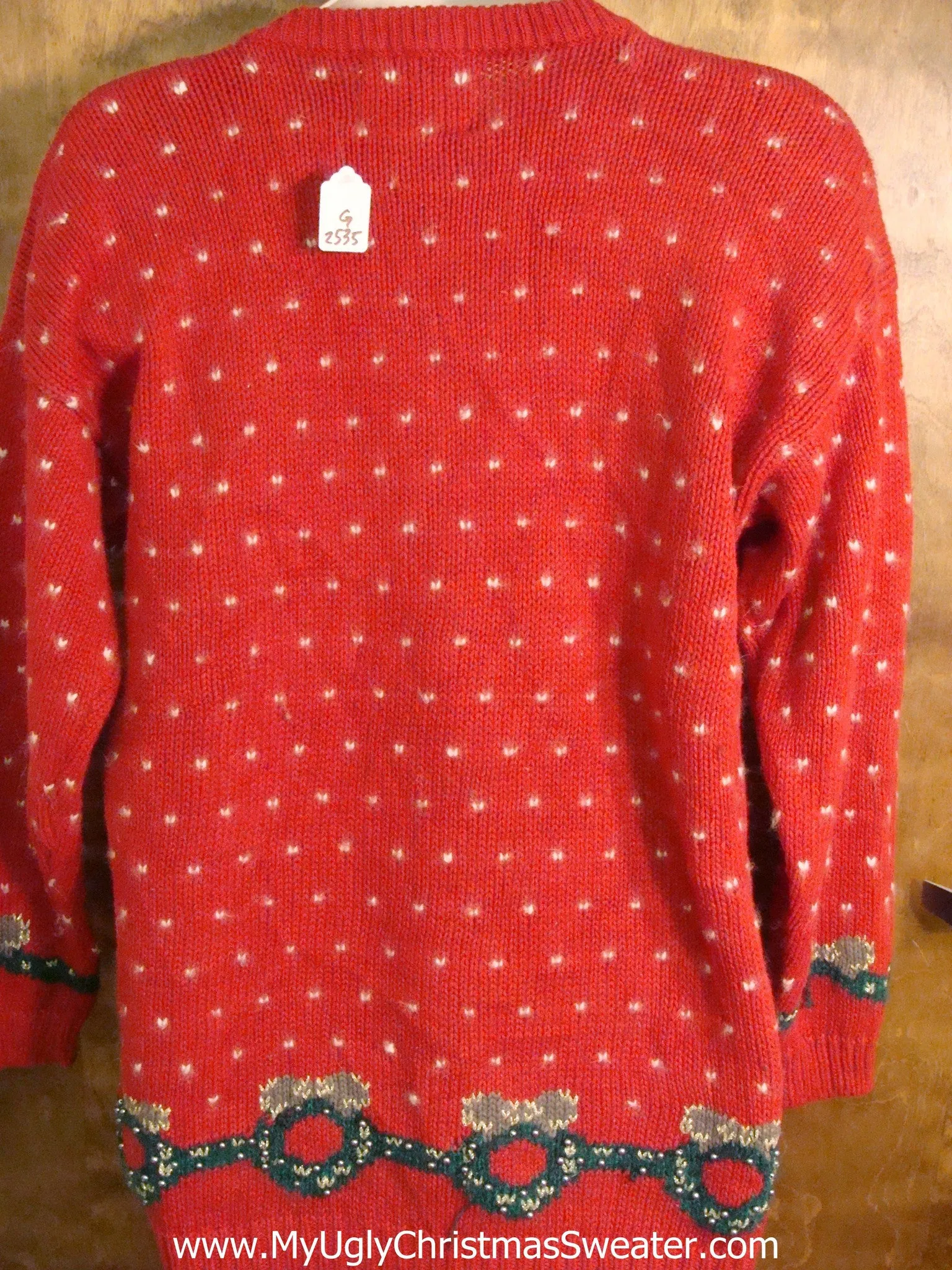 Two Sided Huge Tree Light Up Cheesy Christmas Sweater