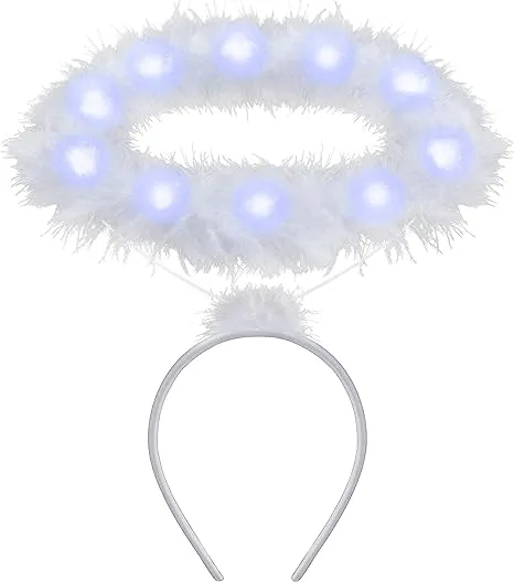 White LED Angel Halo Headband Cosplay Kit Role Play Accessories