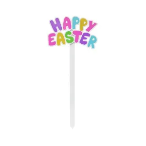 Wooden Happy Easter Garden Stake Decoration