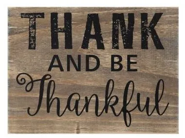 Wooden Thanksgiving Block Sign