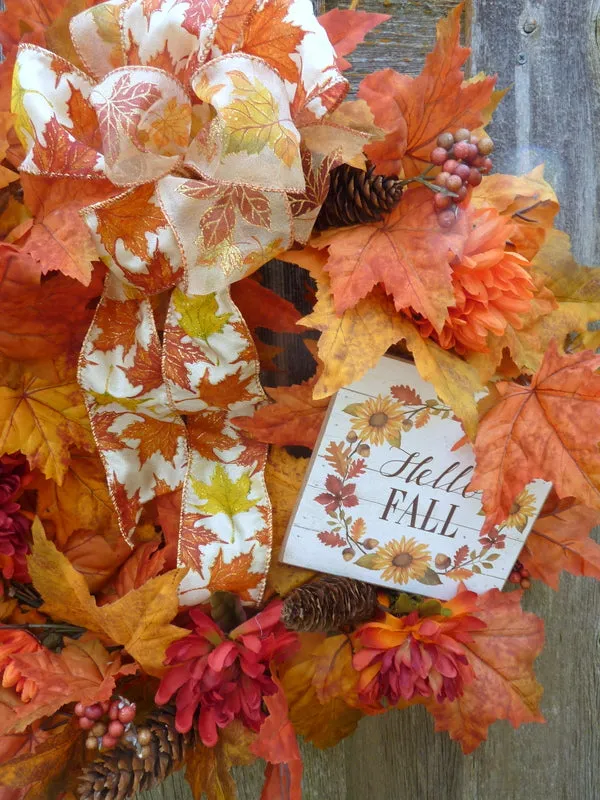 Wreaths for Fall, Autumn Wreath, Fall front door Wreaths