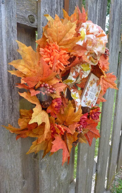 Wreaths for Fall, Autumn Wreath, Fall front door Wreaths